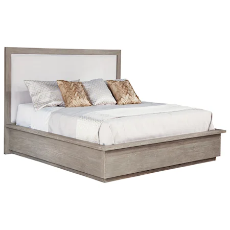 Upholstered Panel Queen Bed